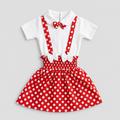 Minnie Polka Bow Suspender Frock