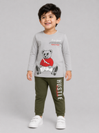 Hustle Teddy Boys’ Full-Sleeve Co-ord Set