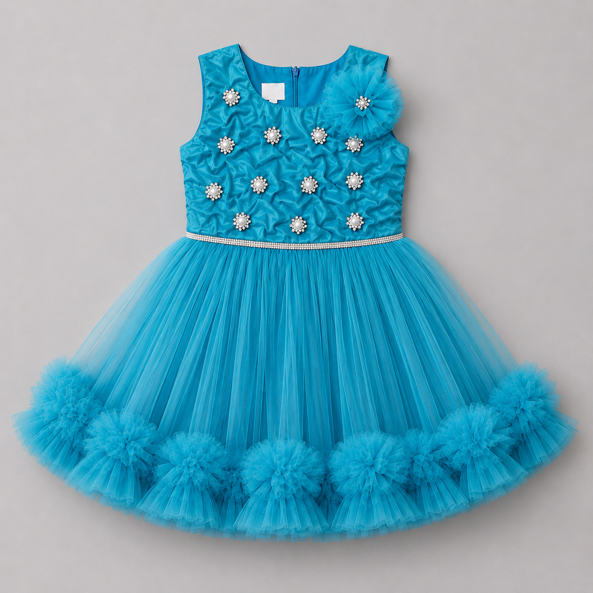 Turquoise Blue Butterfly Frock