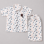 Little Explorer Blue Print Co-ord Set