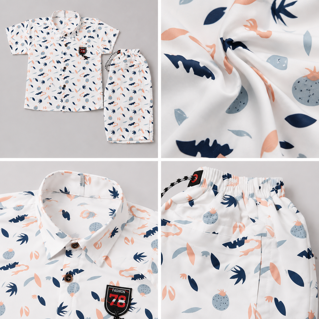 Little Explorer Blue Print Co-ord Set