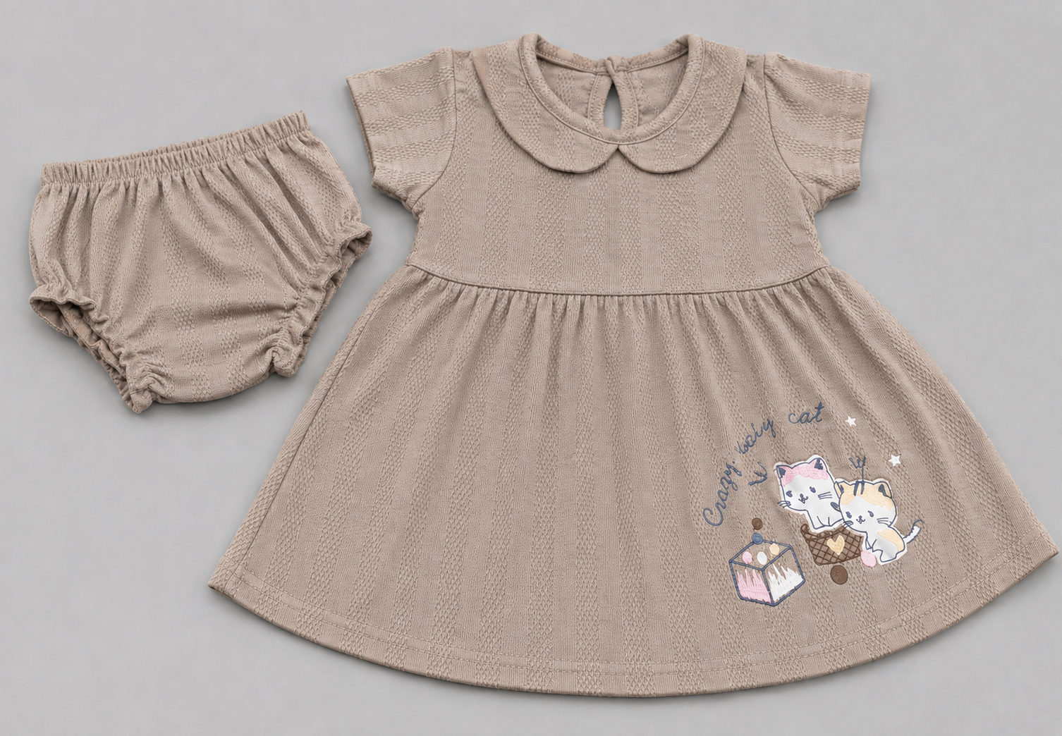 Little Kitty Cuddle Frock & Bloomer Set