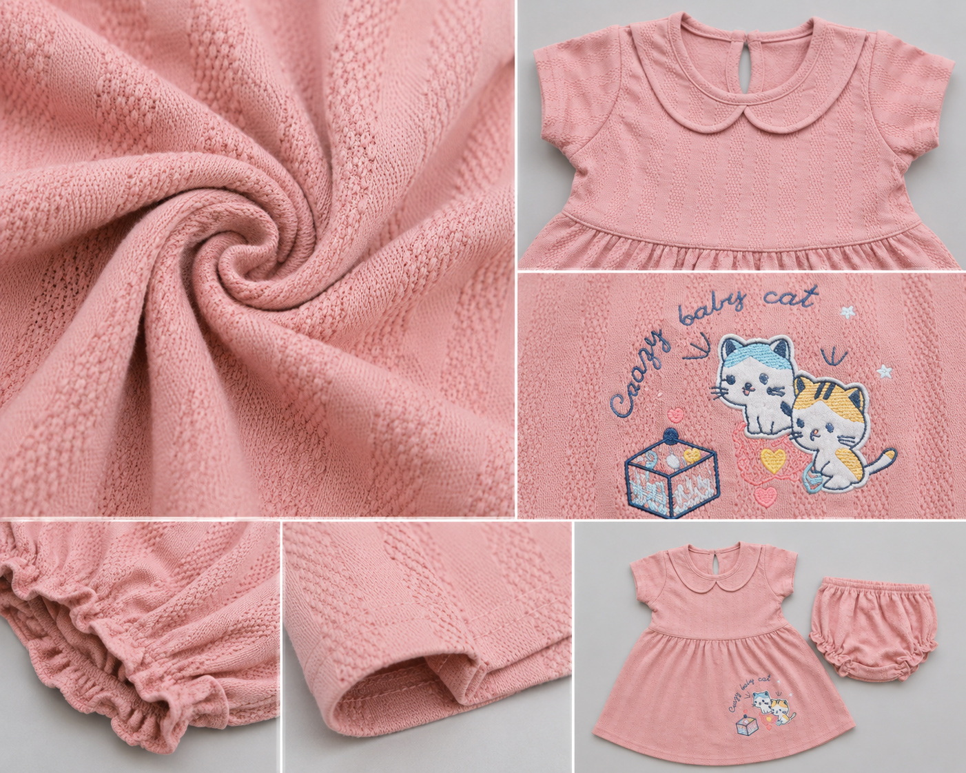 Little Kitty Cuddle Frock & Bloomer Set