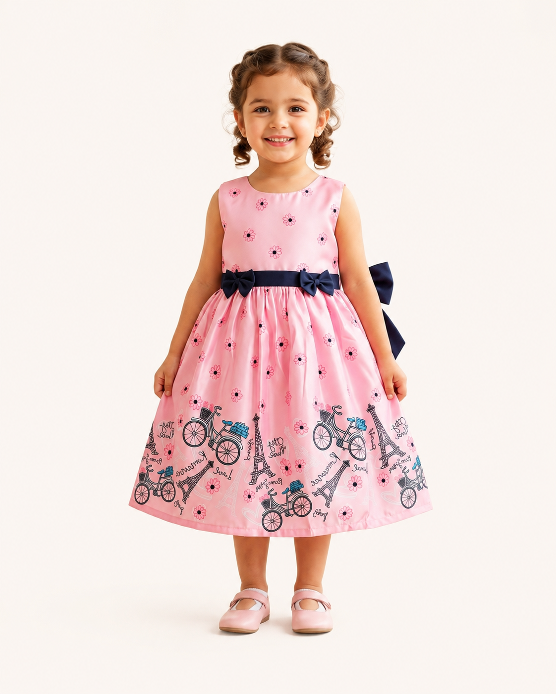 Paris Bloom Bow Dress