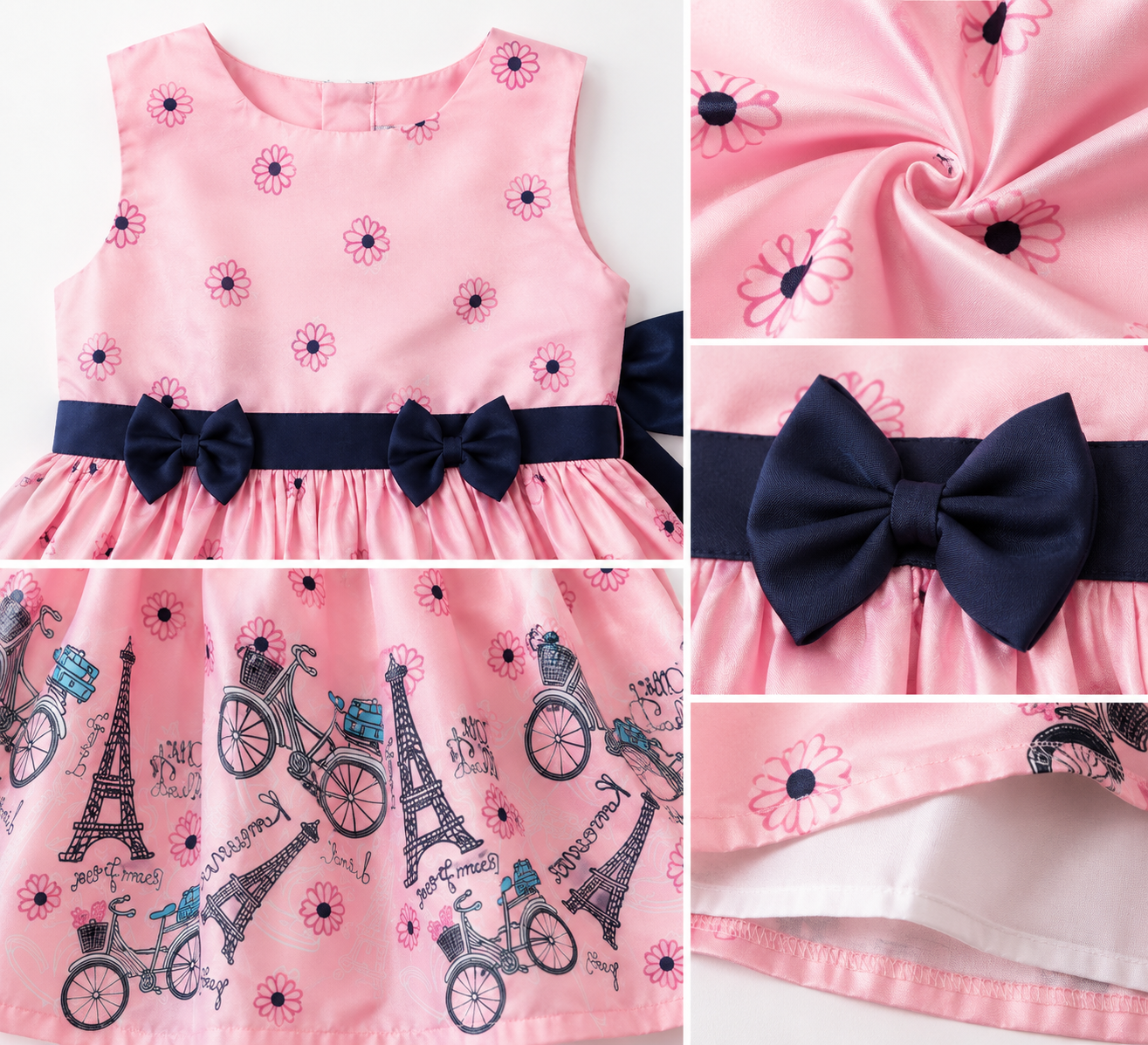 Paris Bloom Bow Dress
