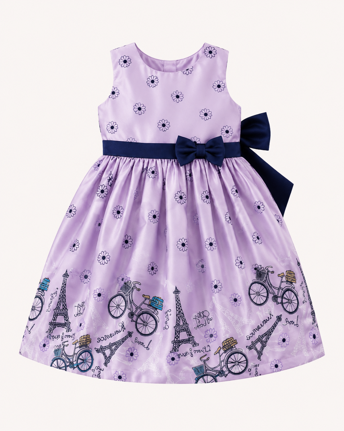 Paris Bloom Bow Dress
