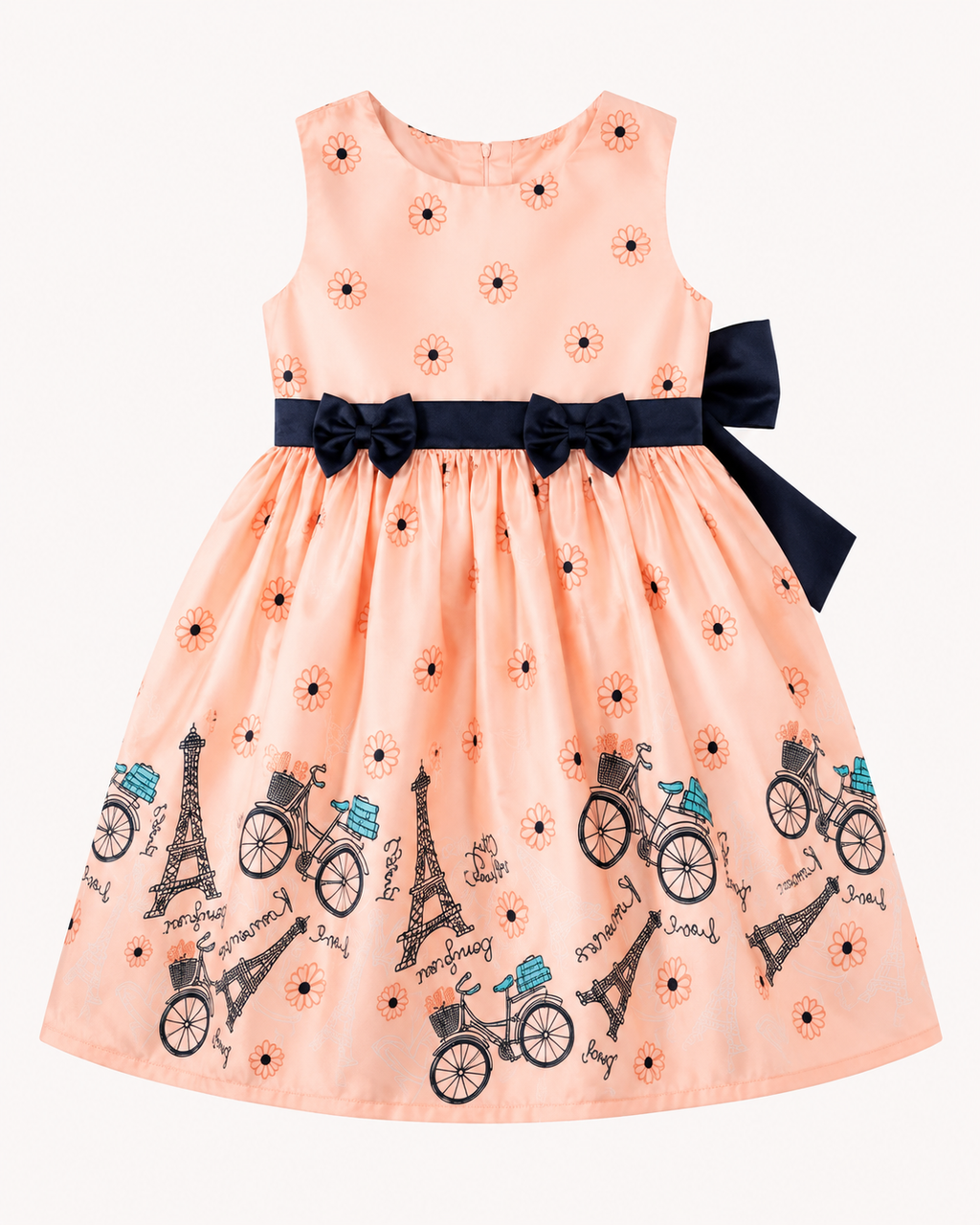 Paris Bloom Bow Dress