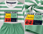Bear Club Green Stripe Co-ord Set