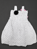 Pearl White Polka Balloon Dress