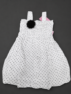 Pearl White Polka Balloon Dress