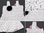 Pearl White Polka Balloon Dress