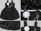 Midnight Black Polka Balloon Dress