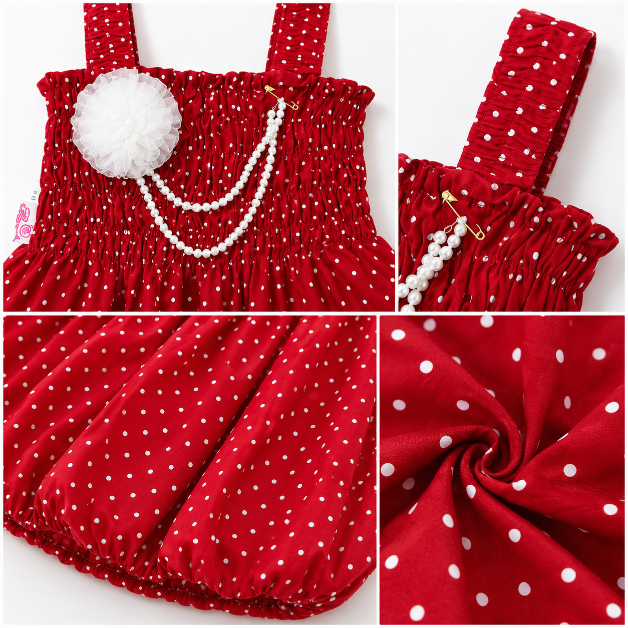 Red Polka Balloon Dress