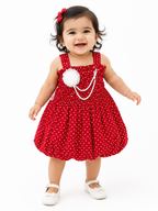 Red Polka Balloon Dress