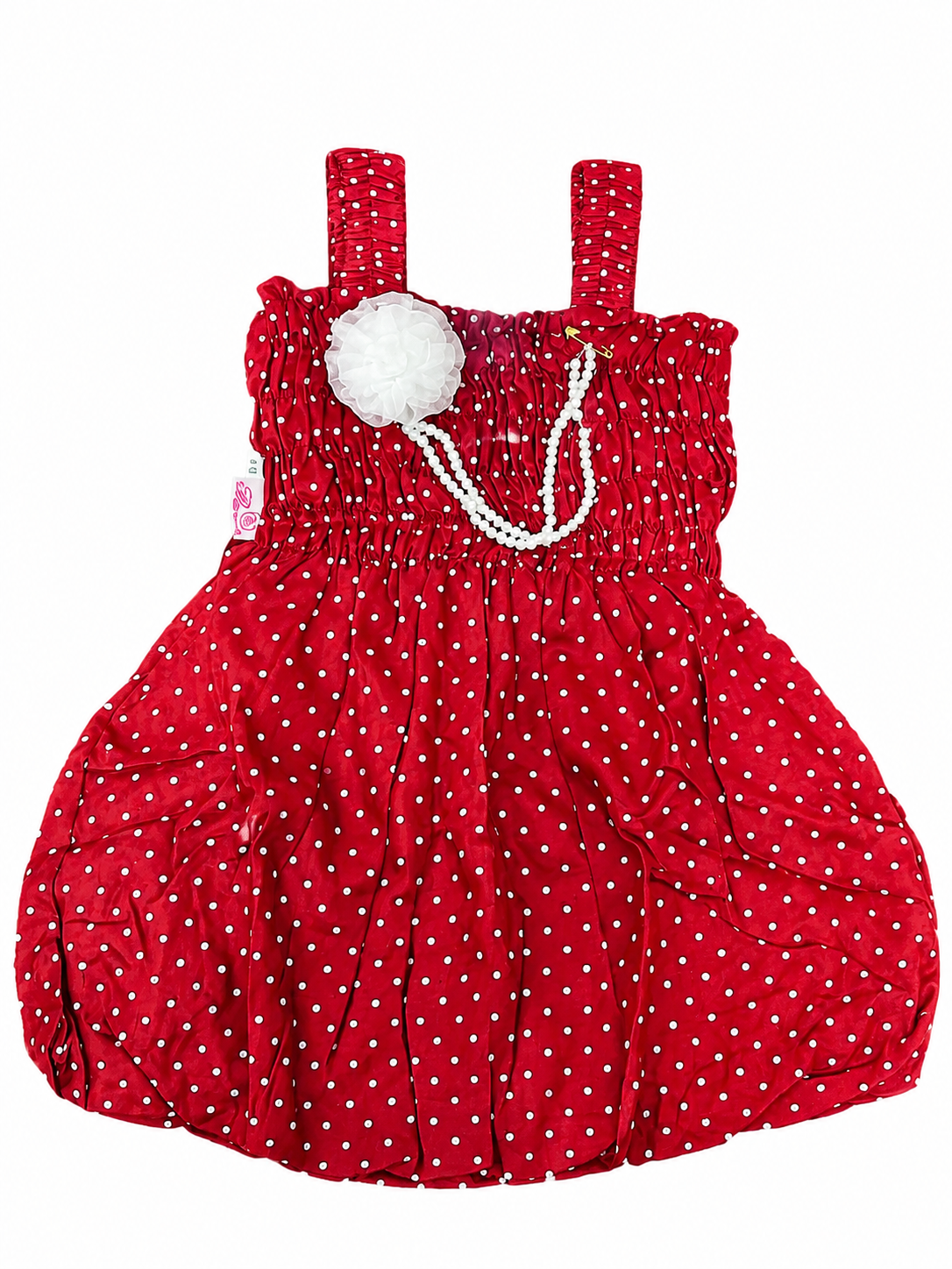 Red Polka Balloon Dress