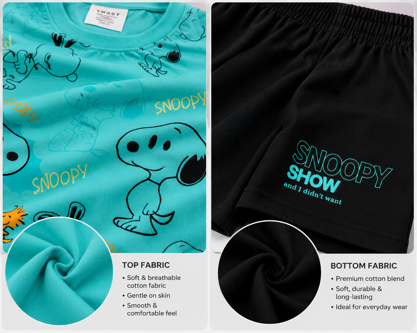 Snoopy Adventure Boys Cotton Casual Set