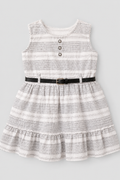 Elegant Striped Belted Frock