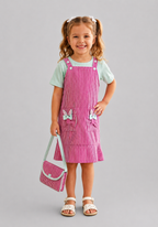 Cute Bunny Pocket Pinafore Dress