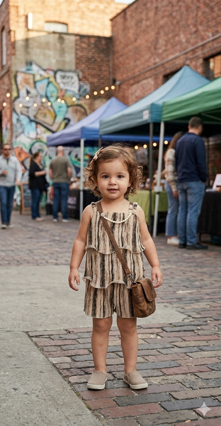 Balloon Style Striped Co-ord Set