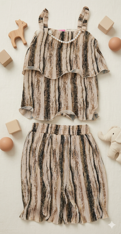 Balloon Style Striped Co-ord Set