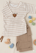 Cute check style Top & Bottom sets
