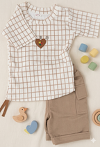 Cute check style Top & Bottom sets