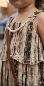 Balloon Style Striped Co-ord Set