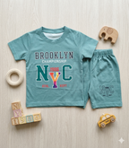 Brooklyn Style Co-ord Set In Jade Green