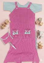 Cute Bunny Pocket Pinafore Dress