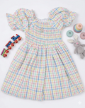 Pastel Check Smocked Frock