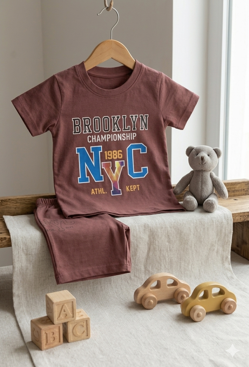 Brooklyn Style Co-ord Set In Brown